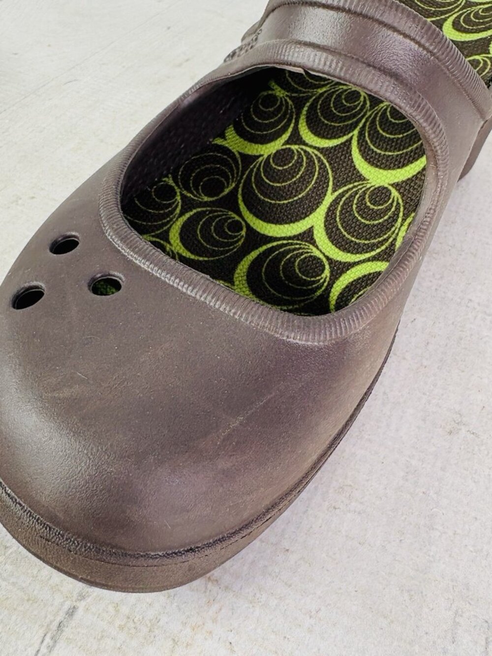 Crocs Women FRANCES Brown Slip On Wedge Closed Toe Mary Jane Comfort Shoes Sz 8 - Picture 14 of 16